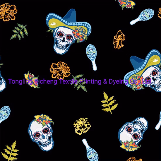 Изготовленная на заказ цифровая мультяшная печатная льняная хлопчатобумажная ткань