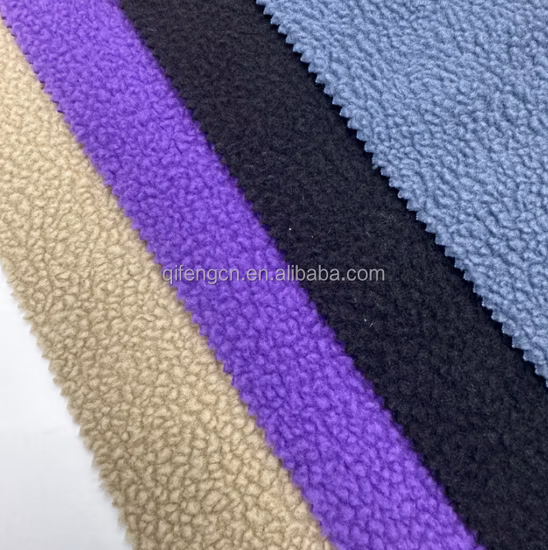 Переработанная ткань из 100% полиэстера Knit Fleece для шерстяной одежды